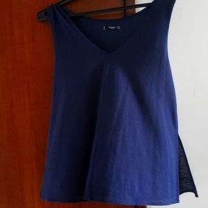 ❤❤❤Mango Blue v neck top